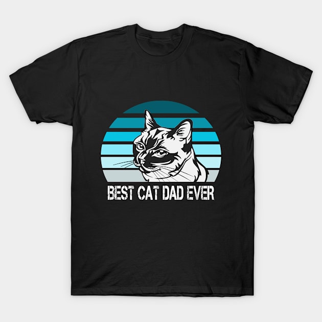 Vintage Best Cat Dad Ever T-Shirt by karascom